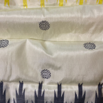 Swastika Design Ganga Jamuna Border Double Aanchal Berhampuri Silk Saree with Colourful Pallu with Heavy Thread Work and Matching Blouse Piece