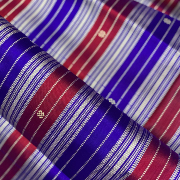 Double Aanchaal Berhampuri Silk Saree with Blouse Piece