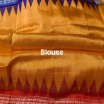 Double Aanchaal Berhampuri Silk Saree with Blouse Piece