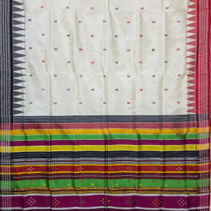 Double Pallu Berhampuri Silk Saree