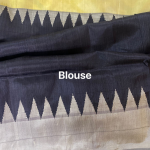 Swastika Design Ganga Jamuna Border Double Aanchal Berhampuri Silk Saree with Colourful Pallu with Heavy Thread Work and Matching Blouse Piece