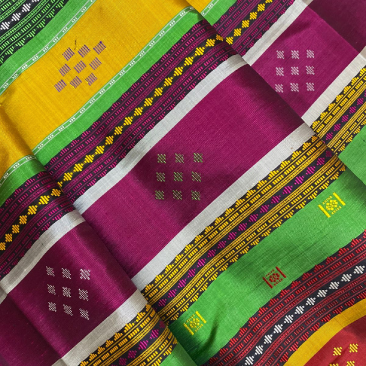 Double Pallu Berhampuri Silk Saree